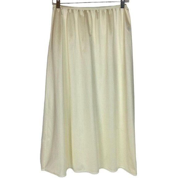 Vanity Fair Half Slip Size Large Champagne Beige Nylon A-Line Vtg Made in USA - Picture 1 of 5